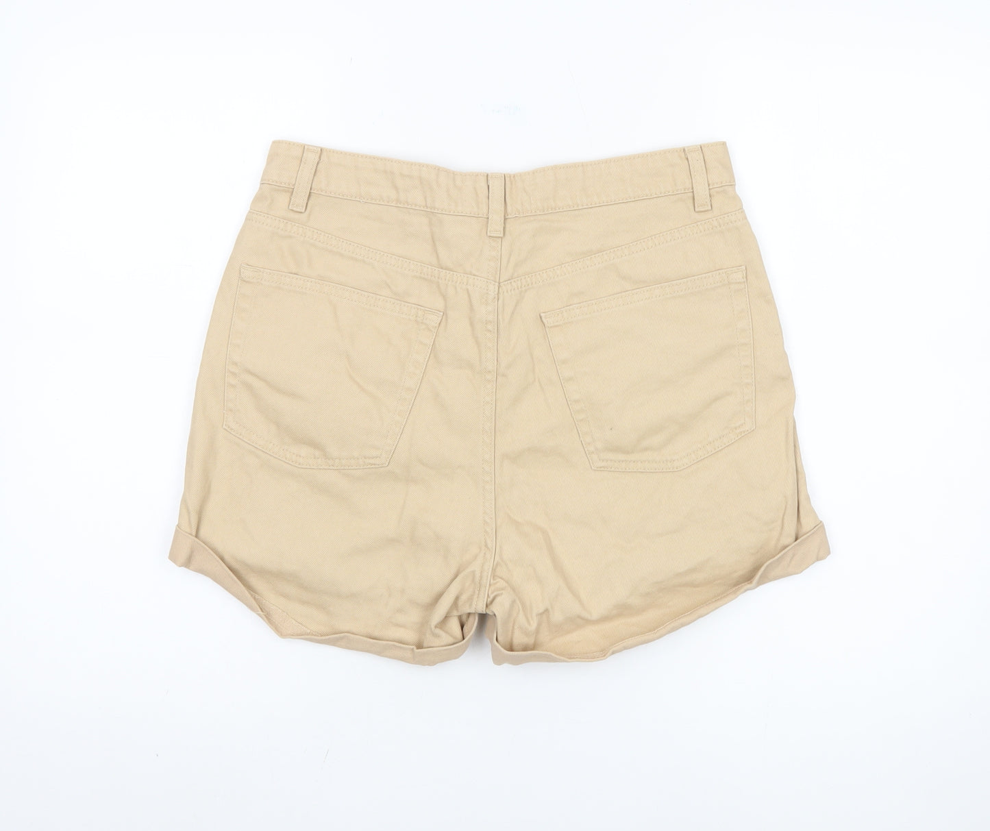 Primark Women's Beige Denim Shorts Size 14 Casual