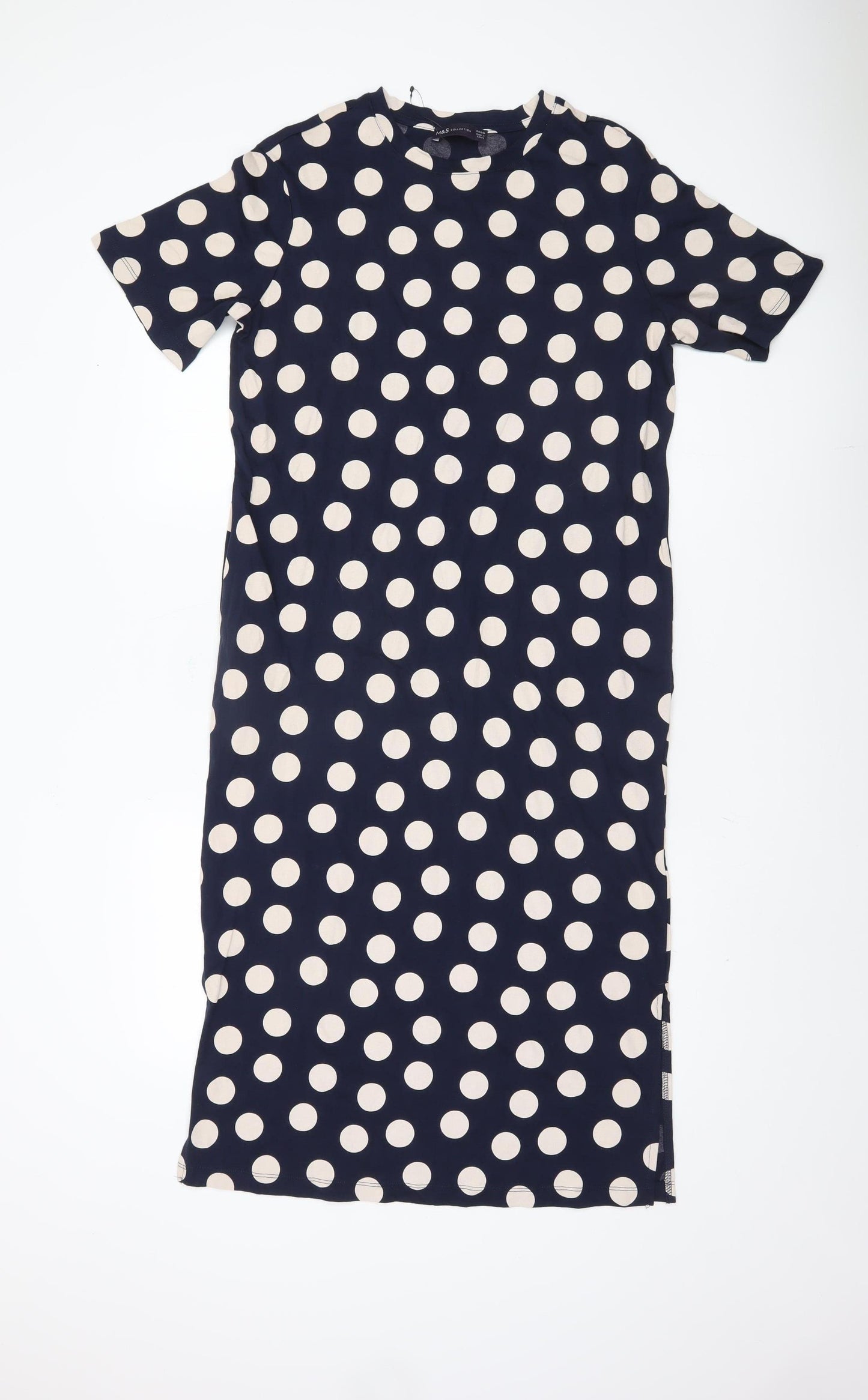 Marks and Spencer Blue Polka Dot Dress Size 8