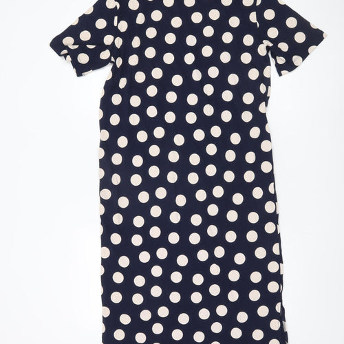 Marks and Spencer Blue Polka Dot Dress Size 8