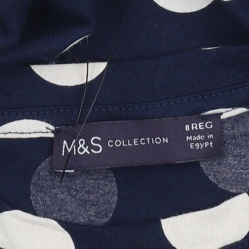 Marks and Spencer Blue Polka Dot Dress Size 8