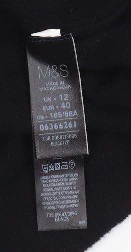 Marks and Spencer Women's Black Vest, Size 12, Cashmere