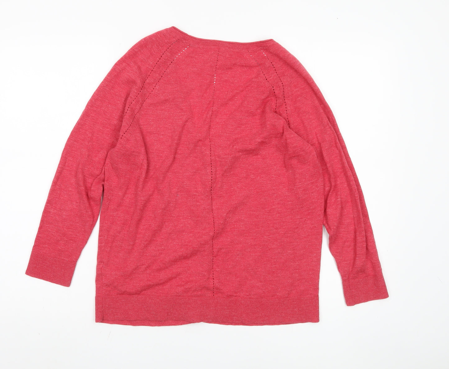 Fat Face Women's Pink Cotton Cardigan Size 14