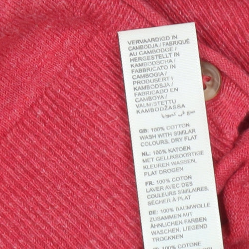 Fat Face Women's Pink Cotton Cardigan Size 14