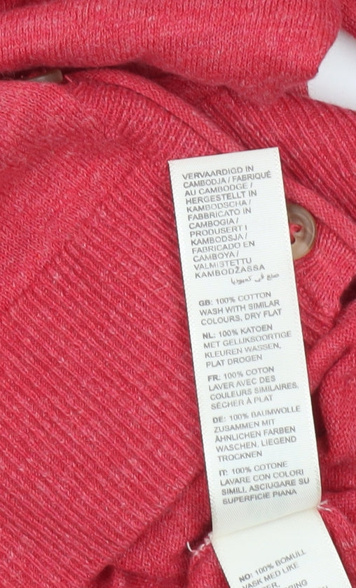 Fat Face Women's Pink Cotton Cardigan Size 14