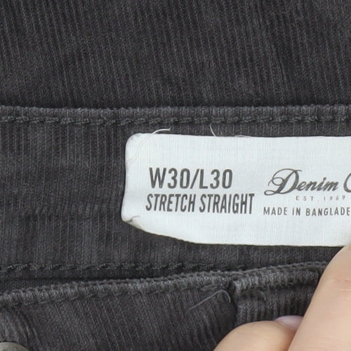 Denim Co. Men's Black Straight Trousers Size M