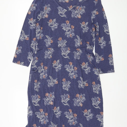 White Stuff Women's Blue Floral Dress Size 12