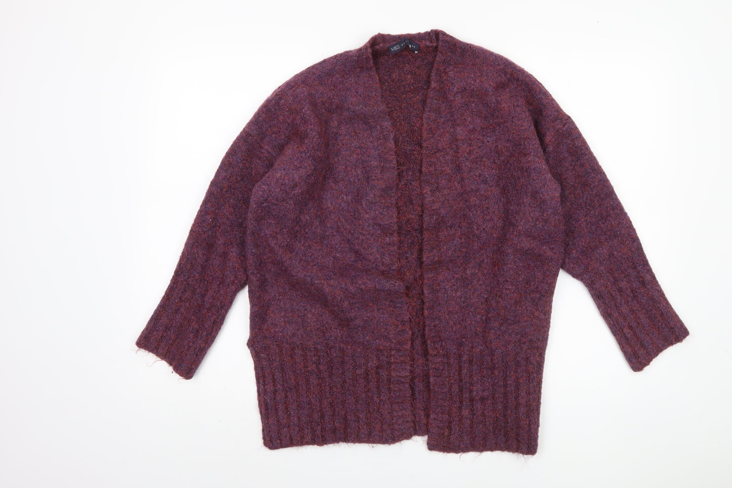 Marks and Spencer Women's L Purple Open Front Cardigan
