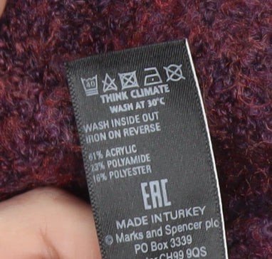 Marks and Spencer Women's L Purple Open Front Cardigan