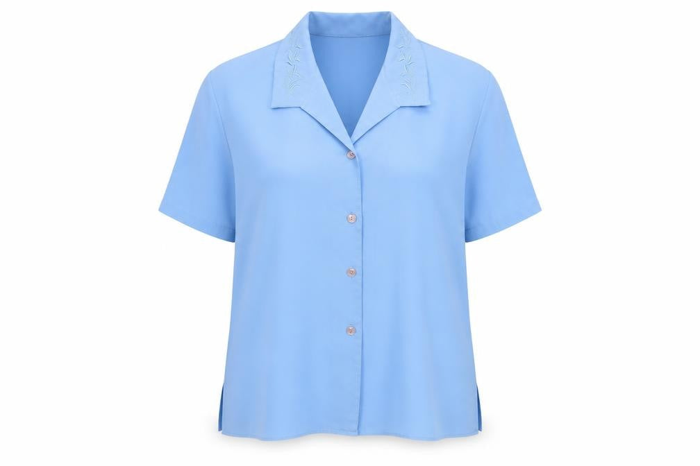 Front view of Bonmarché Women's Blue Blouse, size 18