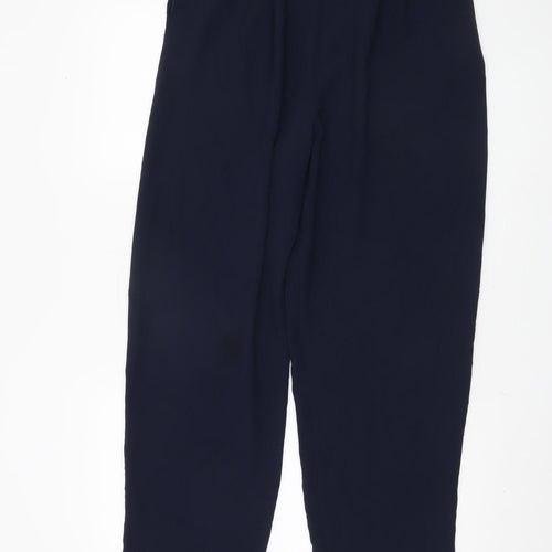 Frank Usher Women's Navy Trousers, Size 16, Elastic Waist