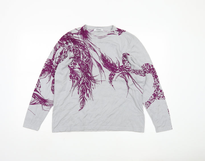 Alexara Women's Purple Floral Jumper L