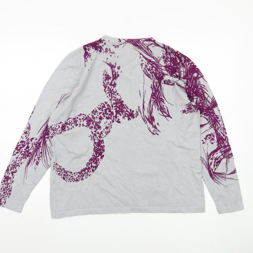 Alexara Women's Purple Floral Jumper L