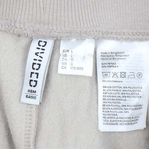 H&M Women’s Beige Jogger Trousers, Size L