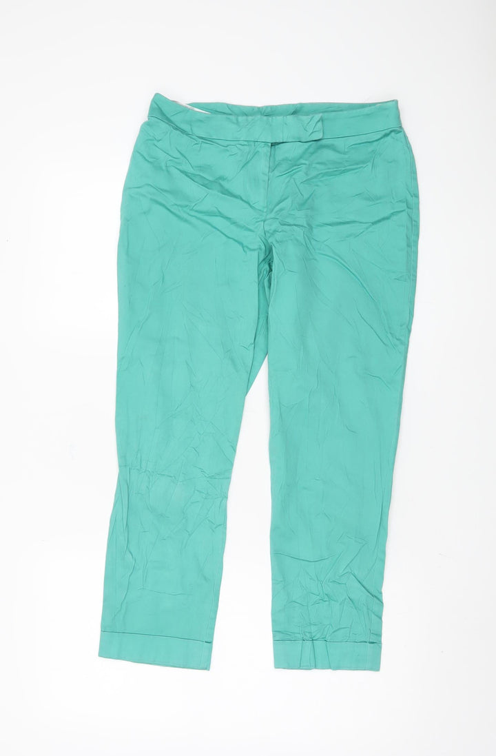 Dorothy Perkins Women’s Green Cropped Trousers Size 10