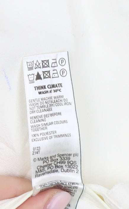 Marks and Spencer Women's Ivory Trousers Size 18