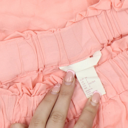 H&M Women's Pink Cropped Blouse, Off Shoulder, Size 4