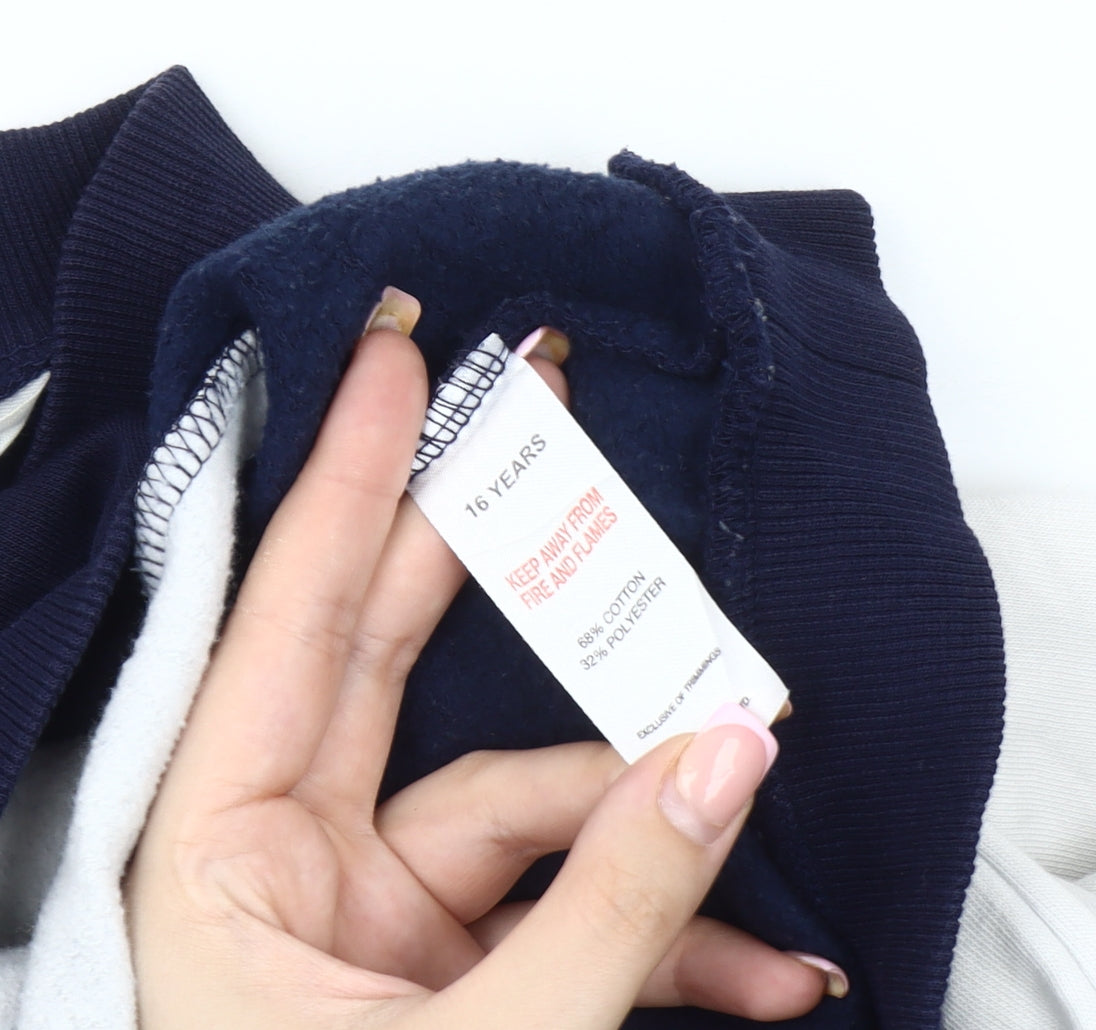 Candy Couture Girls Blue Full Zip Sweatshirt, 16 Years