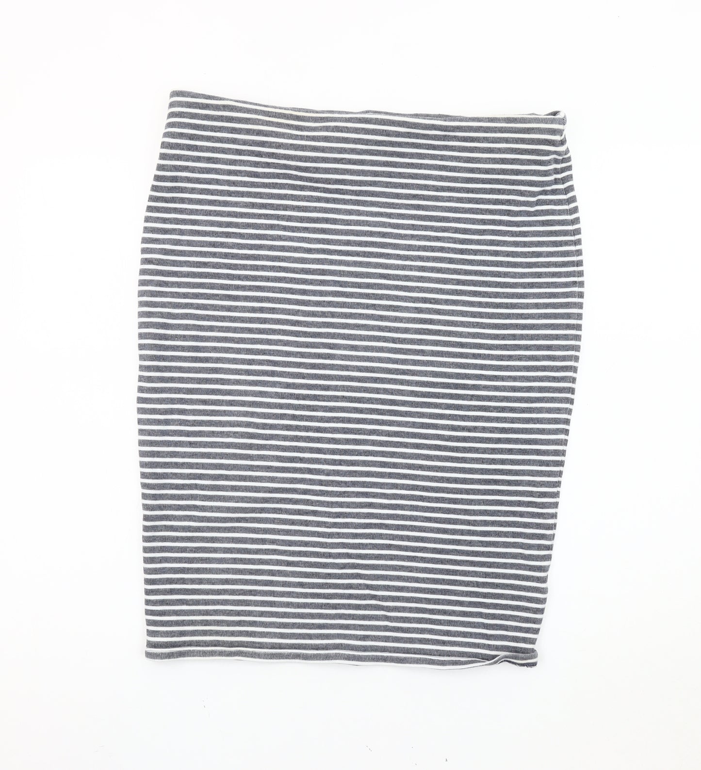 Marks and Spencer Women Grey Striped Pencil Skirt Size 16