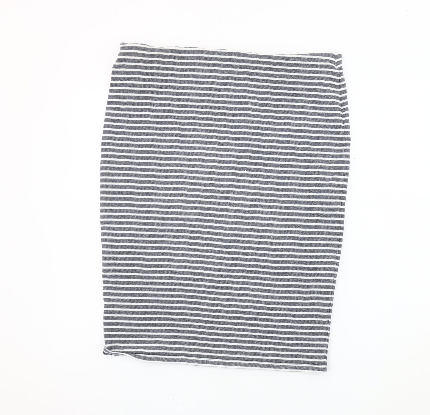 Marks and Spencer Women Grey Striped Pencil Skirt Size 16