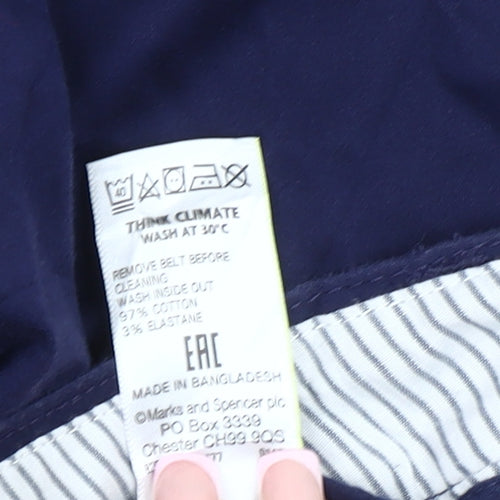 Marks and Spencer Women's Blue Chino Shorts Size 22