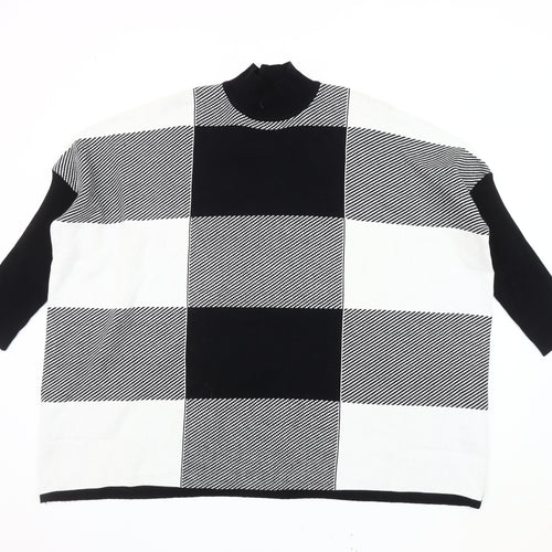 Donna Lewis Women's Black & White Check Jumper S