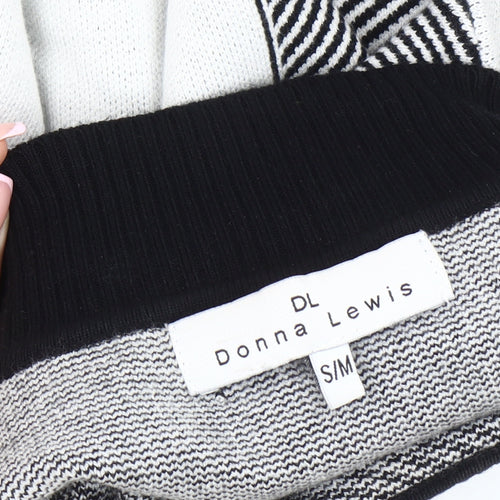 Donna Lewis Women's Black & White Check Jumper S
