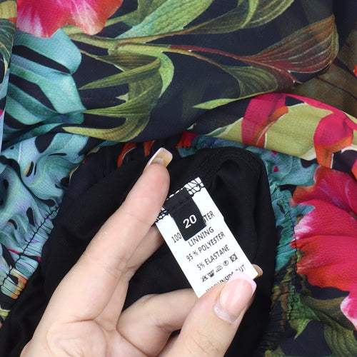 M&Co Women’s Floral Multicoloured Blouse Size 20