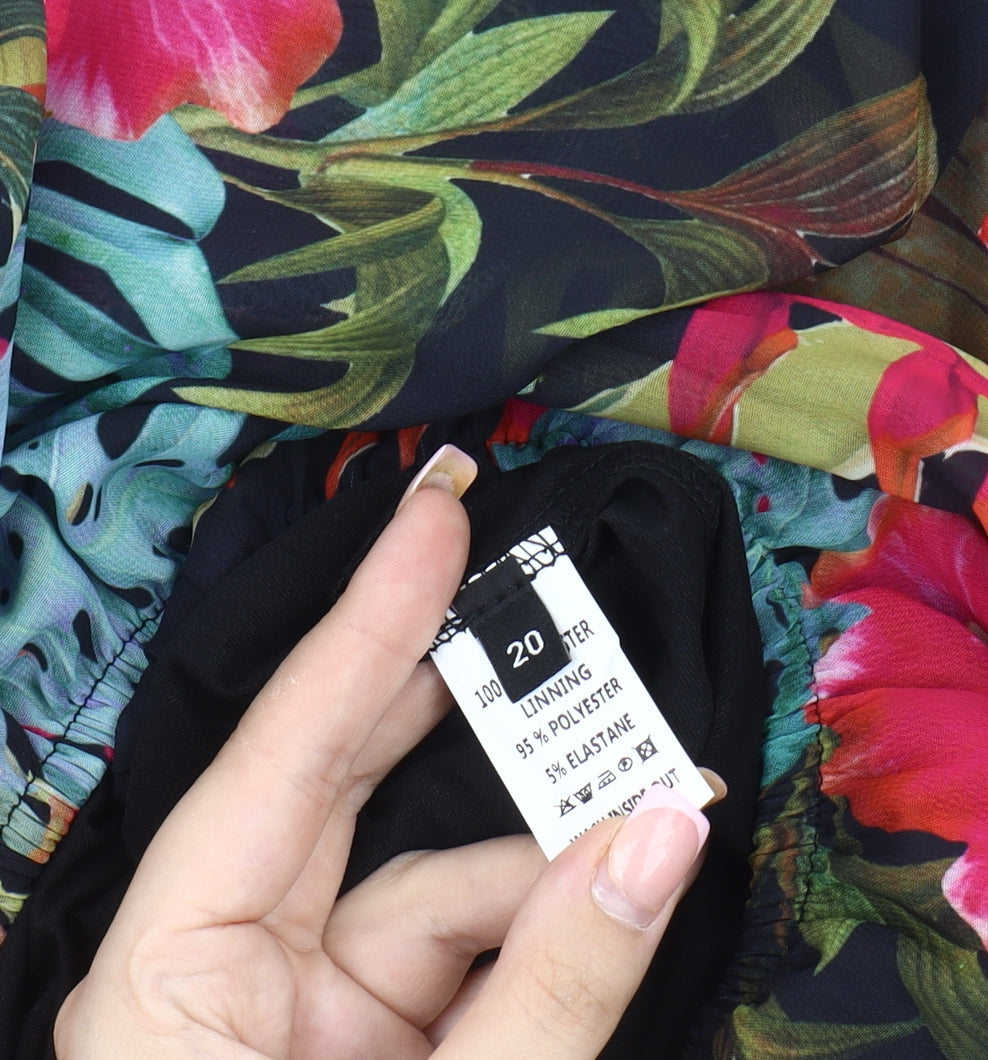M&Co Women’s Floral Multicoloured Blouse Size 20