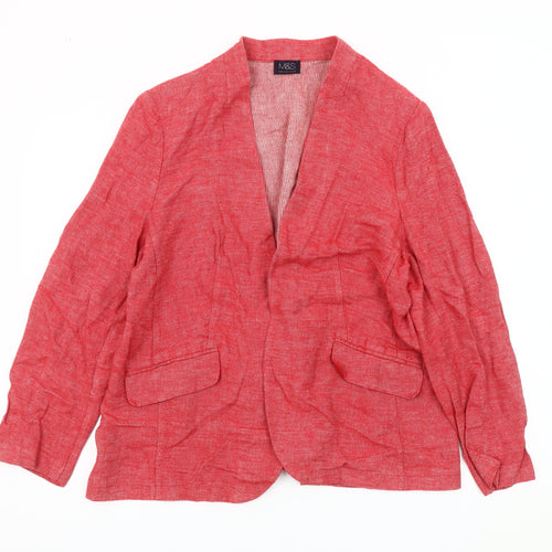 Marks and Spencer Women's Red Blazer Size 18