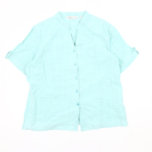 EWM Women's Blue Button-Up Shirt Size 20