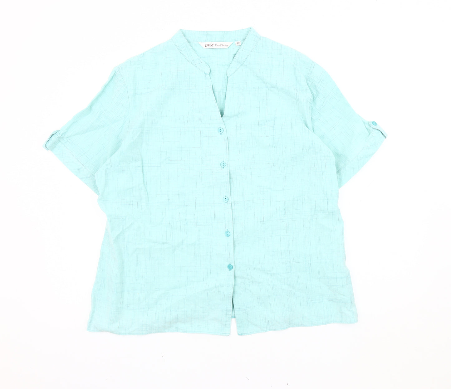 EWM Women's Blue Button-Up Shirt Size 20
