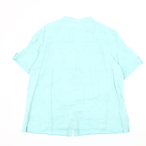 EWM Women's Blue Button-Up Shirt Size 20
