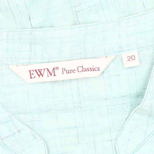 EWM Women's Blue Button-Up Shirt Size 20