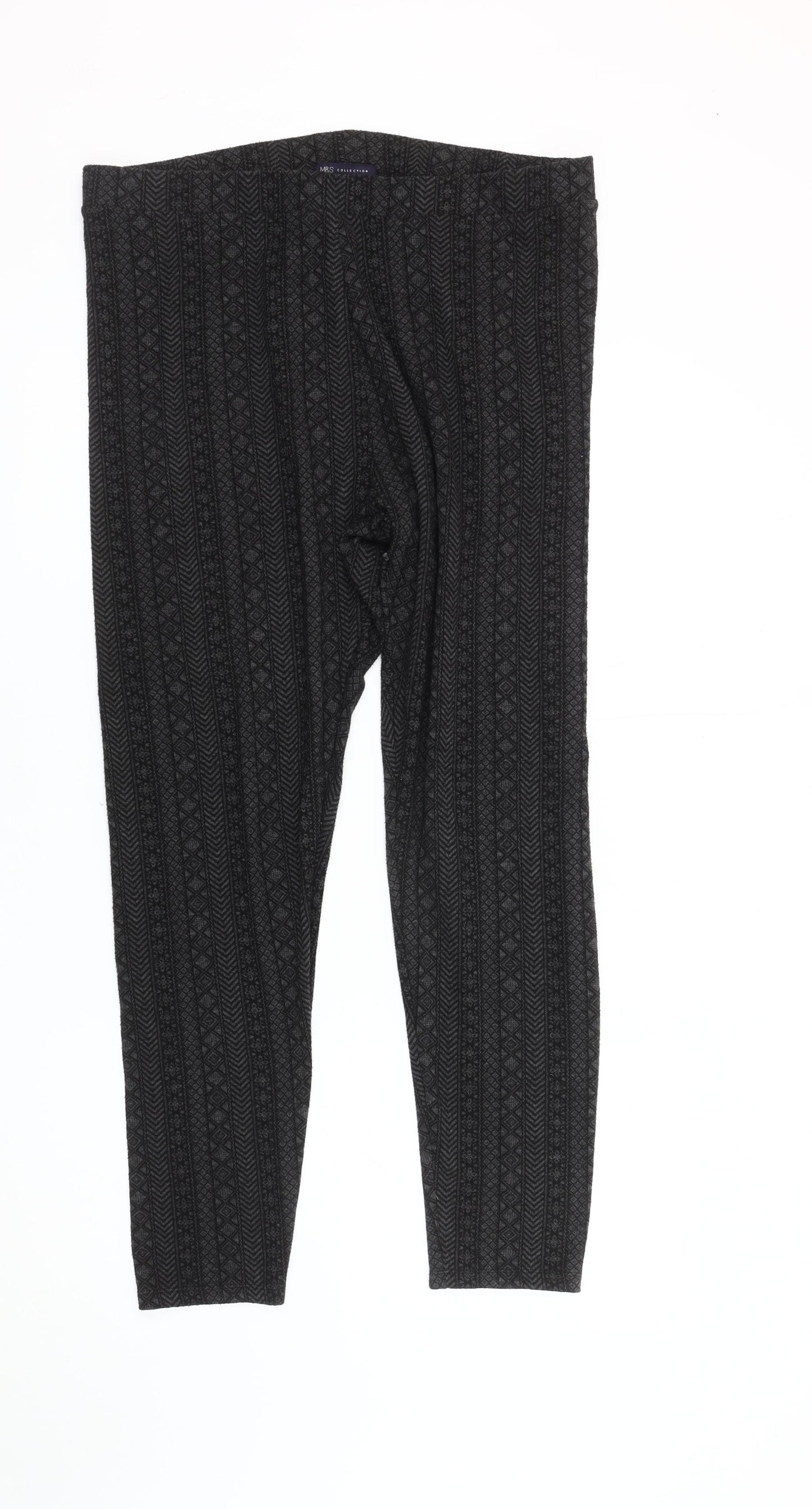 Marks and Spencer Women's Black Geometric Leggings