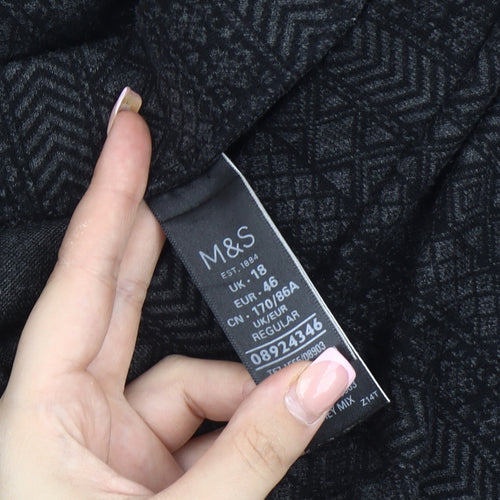 Marks and Spencer Women's Black Geometric Leggings
