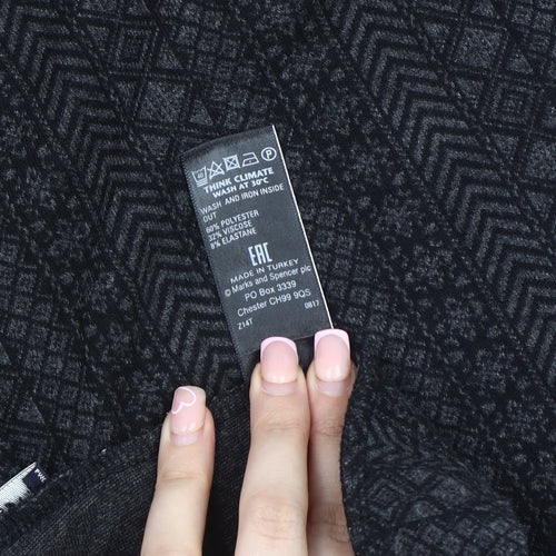 Marks and Spencer Women's Black Geometric Leggings