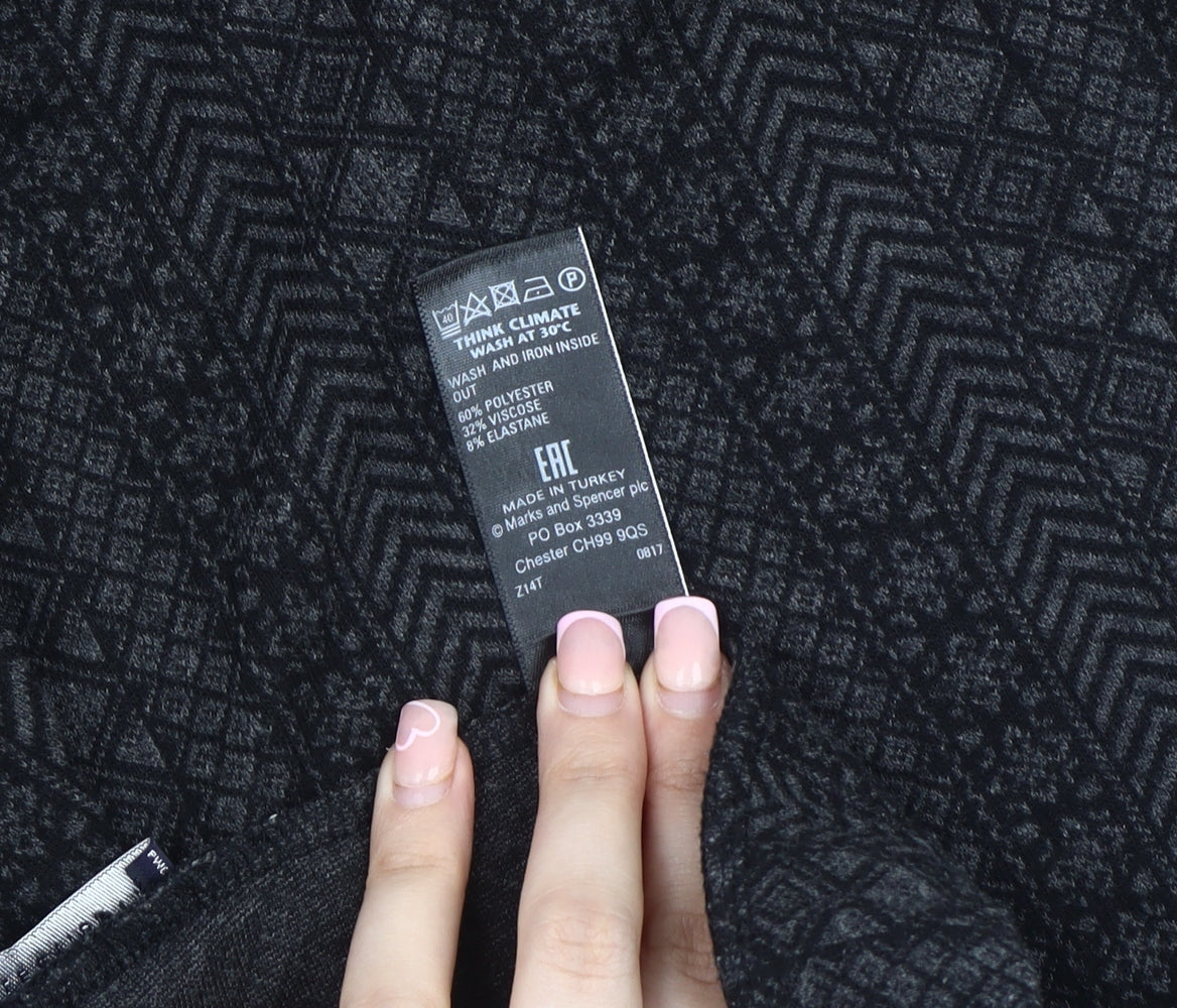 Marks and Spencer Women's Black Geometric Leggings