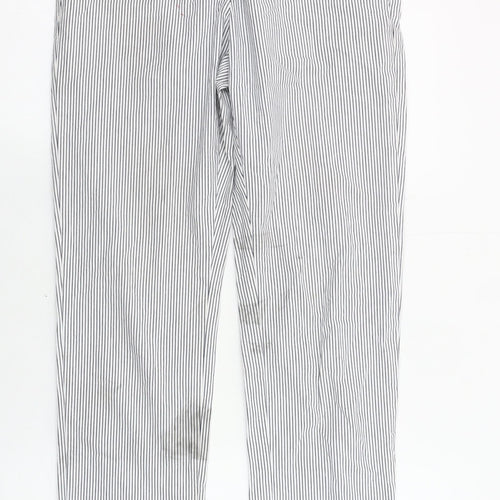 Marks and Spencer Women's Blue Striped Trousers, Size 8