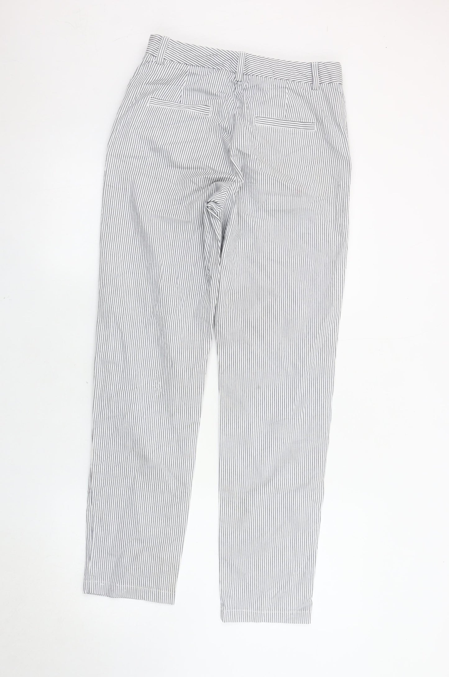 Marks and Spencer Women's Blue Striped Trousers, Size 8