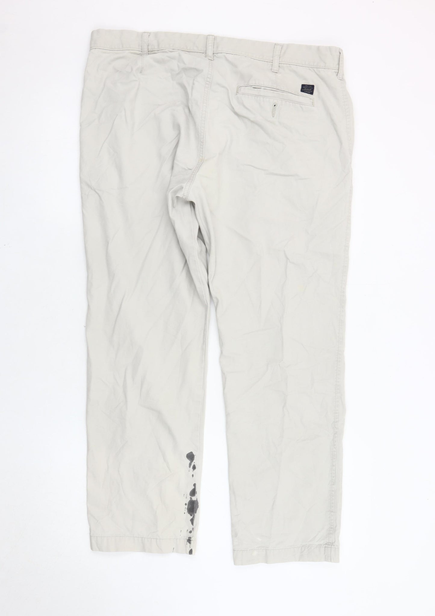 Marks & Spencer Men's Ivory Straight Trousers 38W