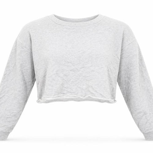 Mango Women's Grey Cotton Pullover Sweatshirt Size 14