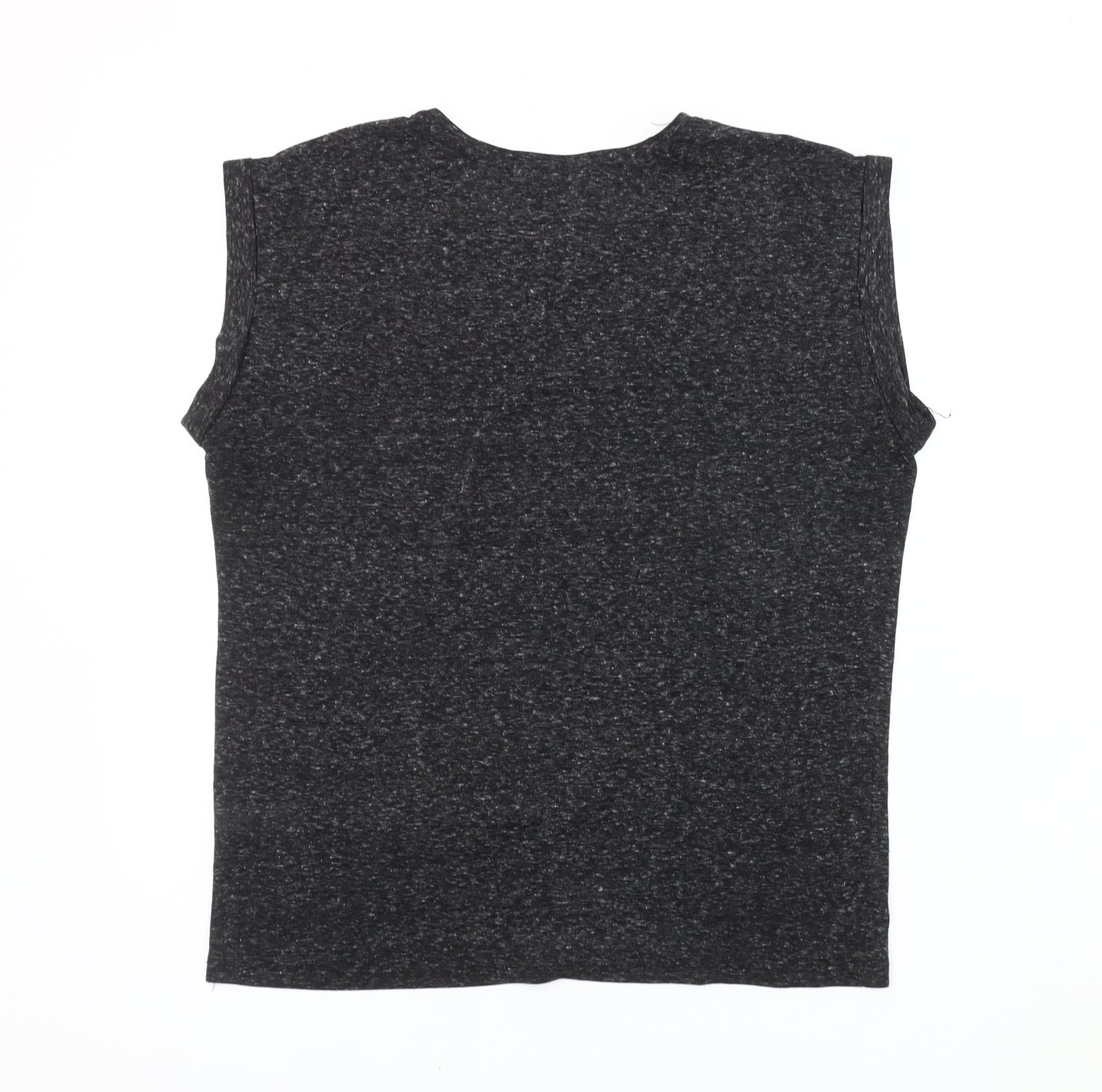 Disney Women’s Black Stitch T-Shirt, Size 14, Sleeveless