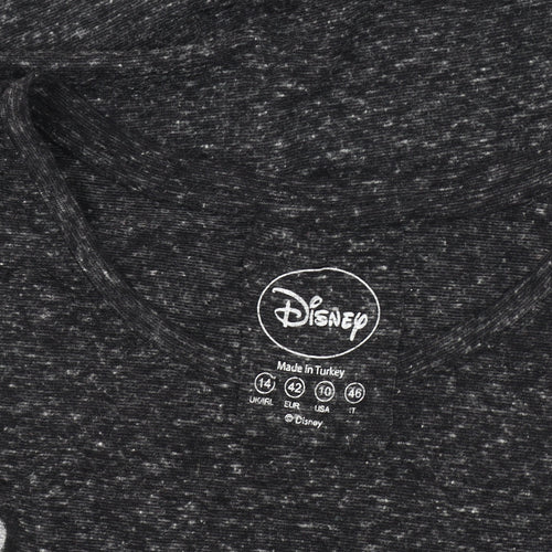 Disney Women’s Black Stitch T-Shirt, Size 14, Sleeveless