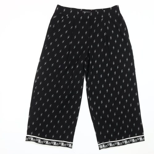 Great Plains Women’s Black Geometric Wide-Leg Trousers
