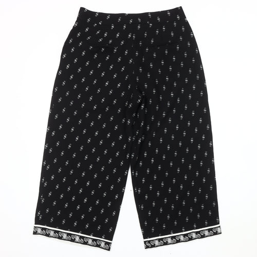 Great Plains Women’s Black Geometric Wide-Leg Trousers
