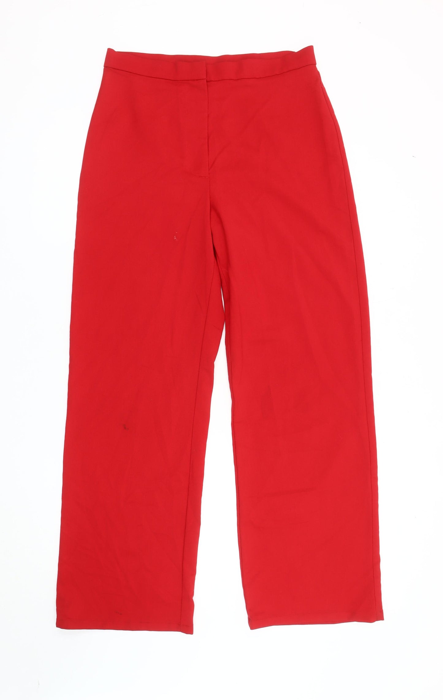 H&M Red Straight Trousers for Women Size 12