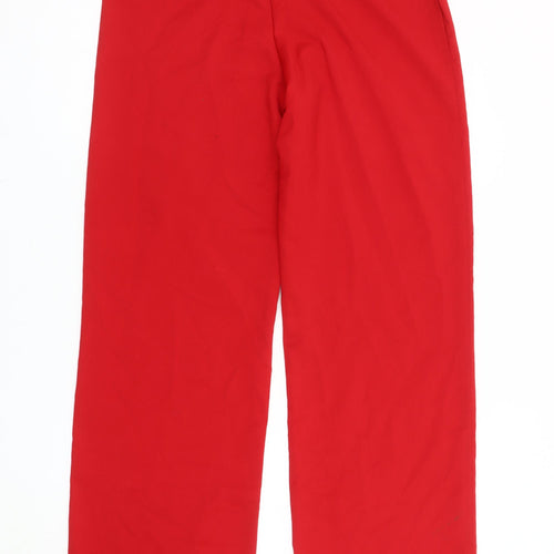 H&M Red Straight Trousers for Women Size 12