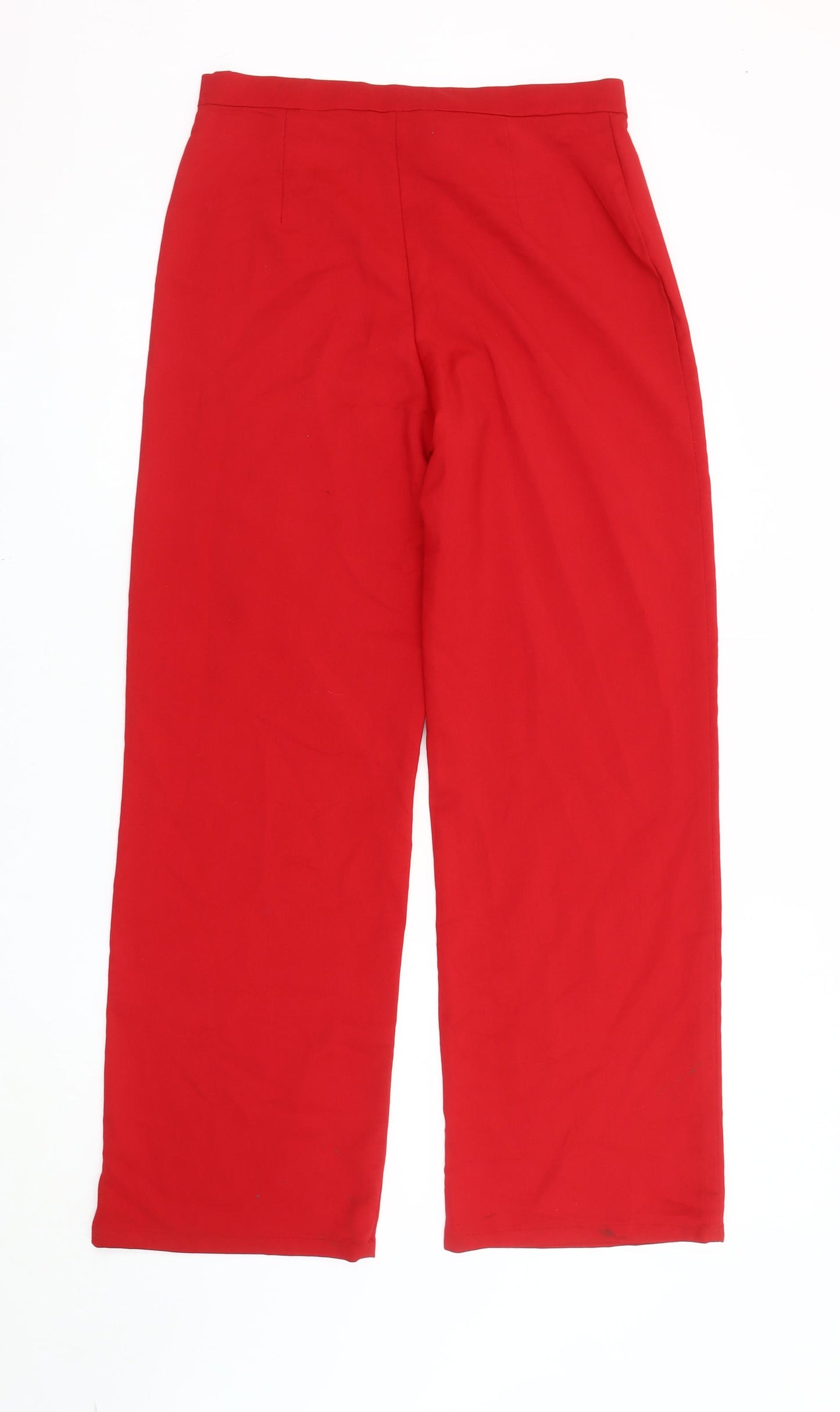 H&M Red Straight Trousers for Women Size 12