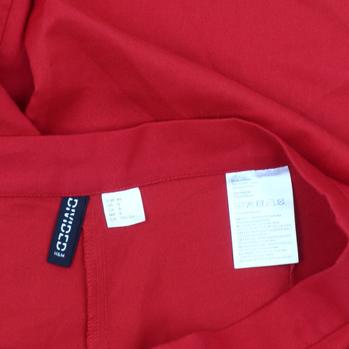 H&M Red Straight Trousers for Women Size 12