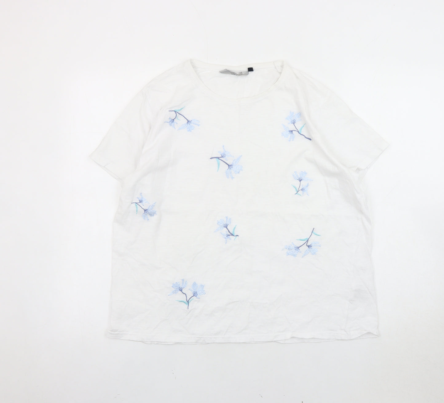 ISLE Essentials Women's White L Floral T-Shirt